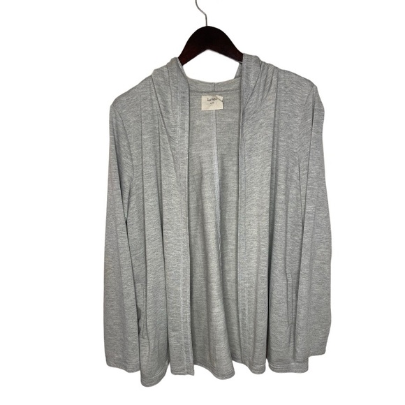 REITMANS Open Front Gray Hooded Athletic Cardigan - Picture 1 of 10